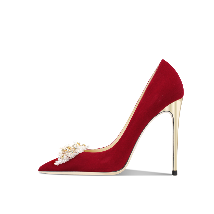 Siwei Siwei Suede High Heels Women's Red
