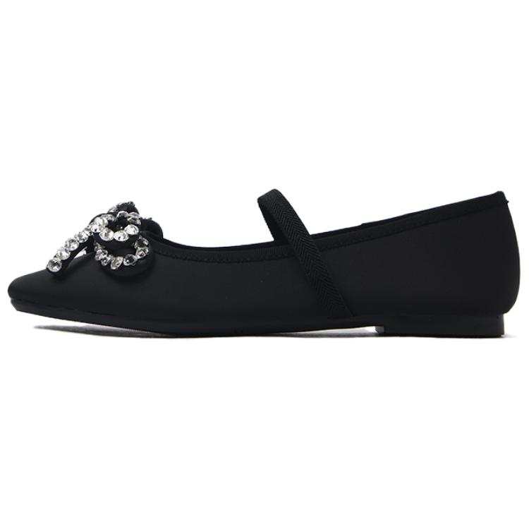 CAMEIDO Flat Mary Jane Shoes 1CM Women's Black