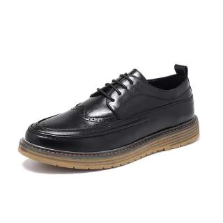 MINGYITU Microfiber Leather Men's Casual Shoes Men's Black