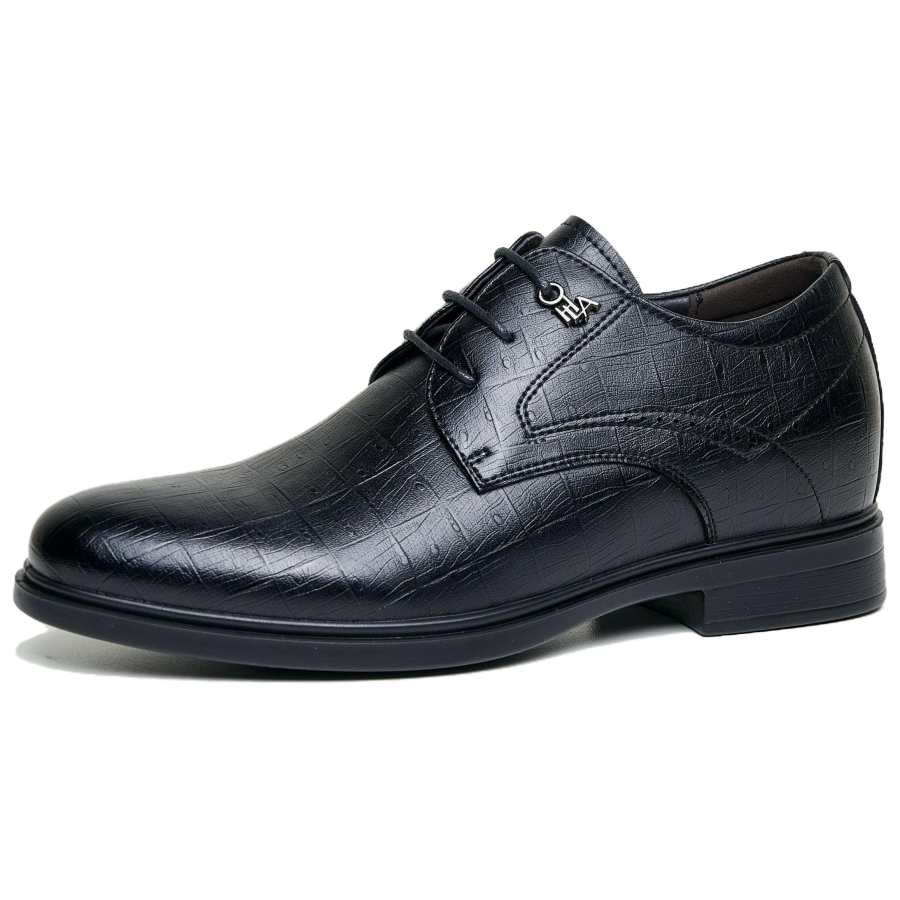 HLA Cow Split Leather Dress Shoes Men's Black