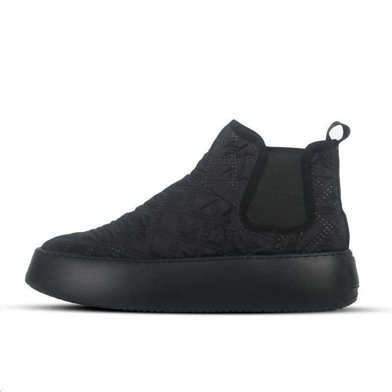 TIEKE Canvas Shoes Breathable Abrasion Resistant Breathable And Wear resistant Mid top Casual Shoes Men's Black