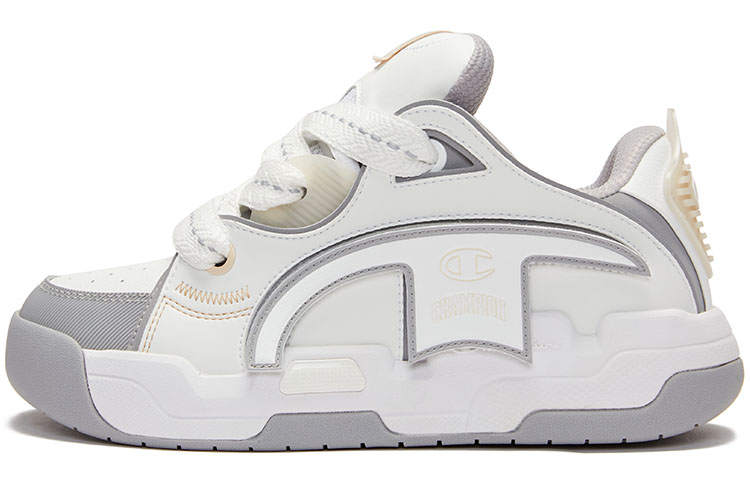 Champion Essentials Collection TronSkate V1 Skateboard Shoes Women's White Gray