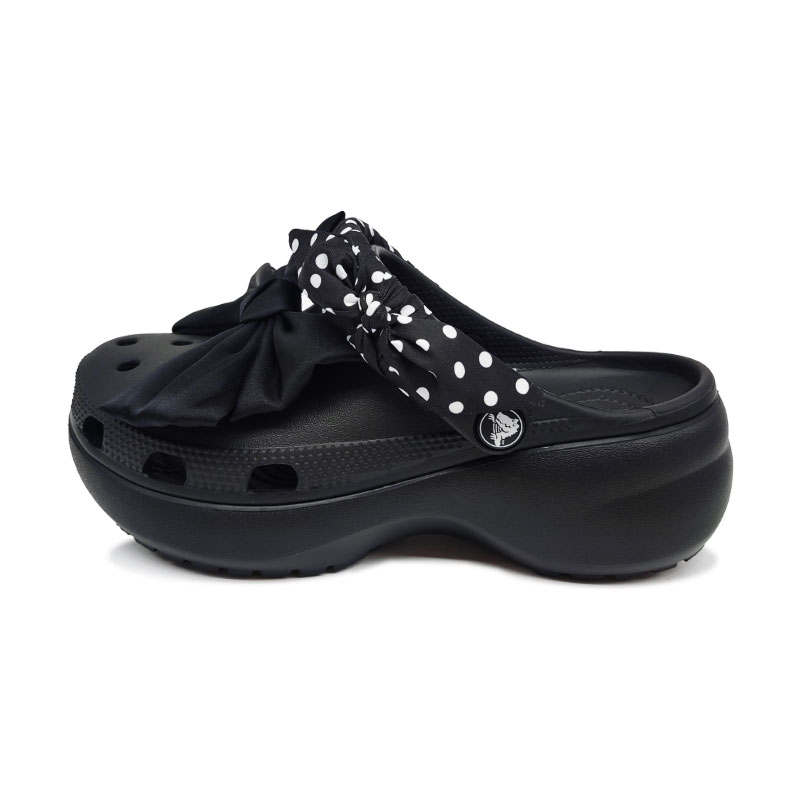 Crocs Crocs Classic Platform Clog Polka Dot Butterfly EVA Clogs Women's Black