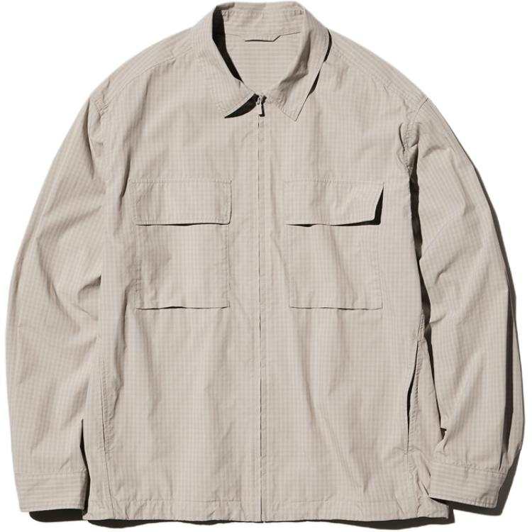 UNIQLO Jackets Unisex Beige Pointed Collar Thin Other