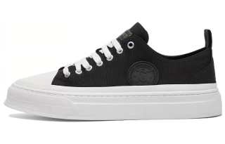 Cabbeen Preppy Style Low top Skateboard Shoes Men's Black