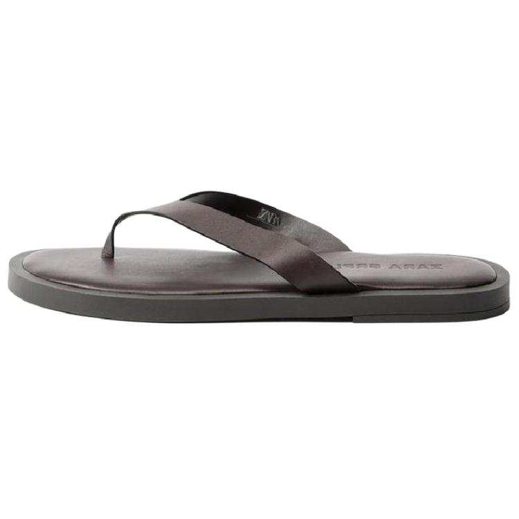 ZARA Abrasion Resistant Abrasion Resistant Flip Flops Men's Dark Red Color