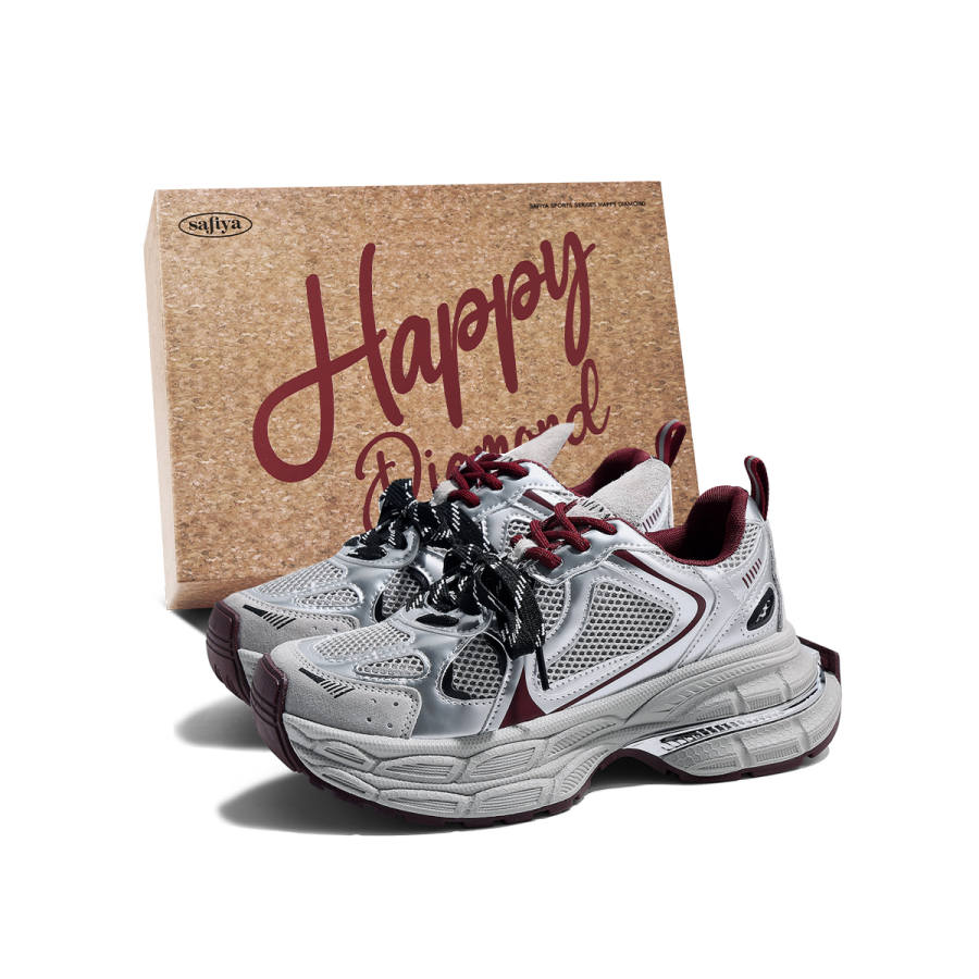 Safiya Cow Split Leather Low top Chunky Sneakers Women's