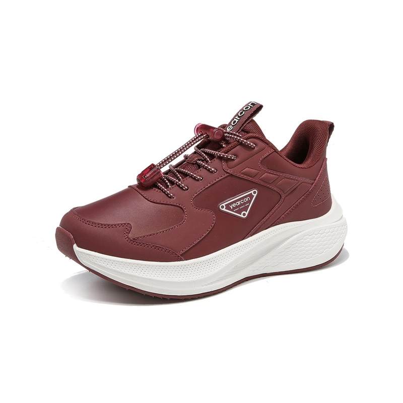 YEARCON Casual Shoes Women's Low Top Purple, Maroon