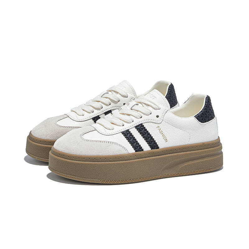 CHIBANG Pigskin Nubuck Lightweight Breathable Lightweight And Breathable Low top German Army Trainers Women's