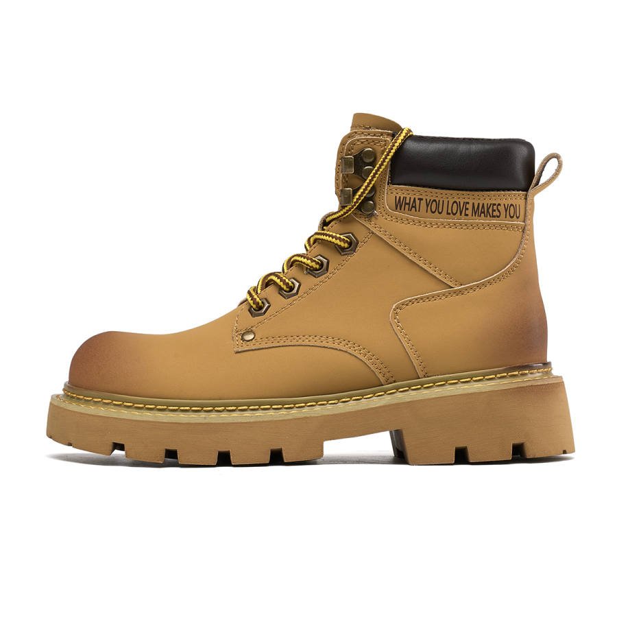 EBLAN EBLAN Short Combat Boots Unisex Yellow