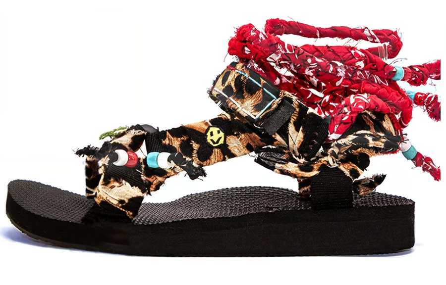 Arizona Love Beach Sandals Women's Leopard Print Red