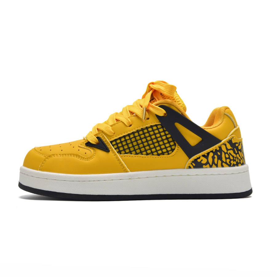 ABCIO ABCIO Synthetic Leather Coverage Abrasion Resistant Lightweight Support Height Increasing Low top Skateboard Shoes