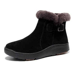 GUOLUOFEI Thermal Slip Resistant Thermal Slip Resistant Short Snow Boots Women's