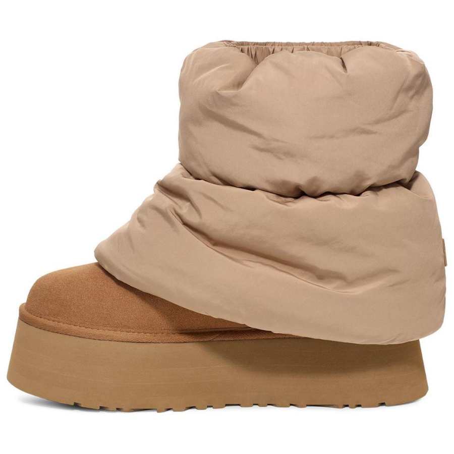 UGG UGG Classic Mini Dipper Puffer Boot Amphora Chestnut Women's