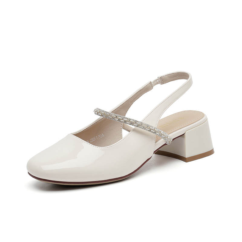 DUSTO Pu Chunky Heel High Heels Women's