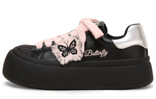 TTKJ Spring Summer Original Urban Chic Style Butterfly Embroidery Soft And Adorable Platform Shoes