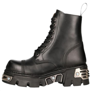 NEW ROCK Short Combat Boots Unisex Black
