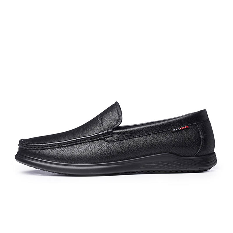 RITAI Sheepskin Men's Casual Shoes Men's Black
