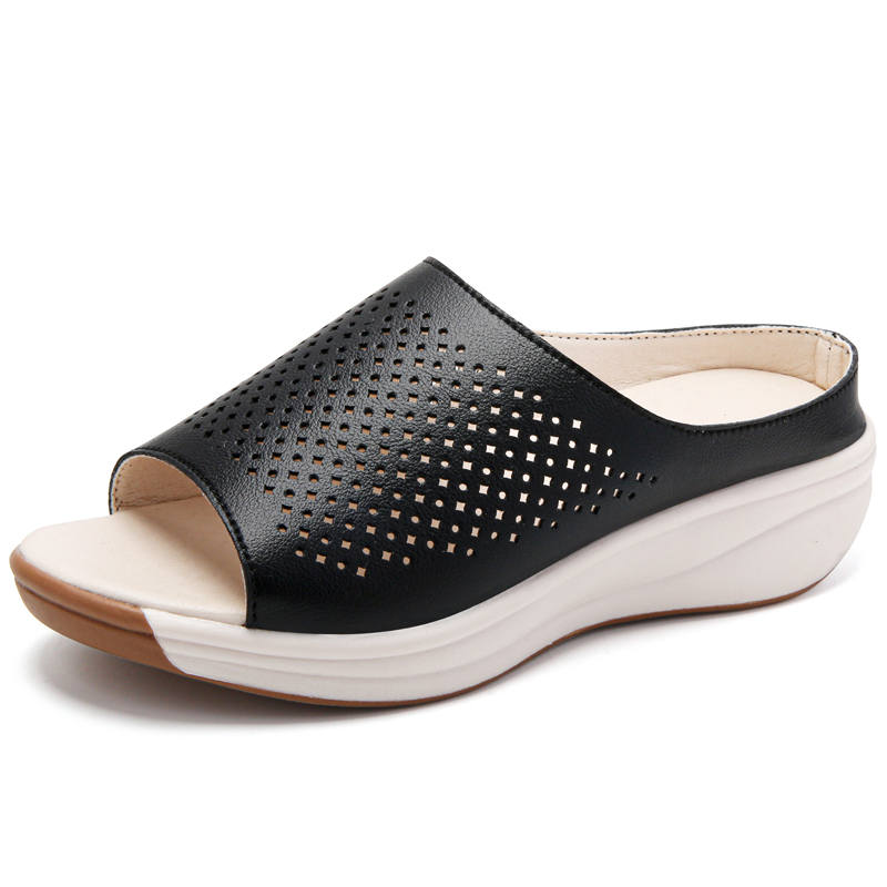 Reivantix Reivanti Comfortable And Breathable Rubber Sole Slip Resistant Slide Slippers Women's Black