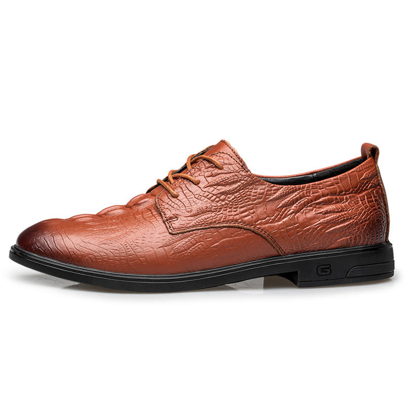 DAOTUSEN Dress Shoes Men's Low Top Black Brown