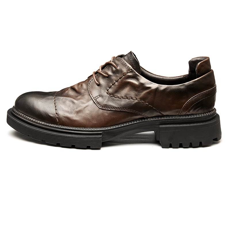 Brounvanm Top Grain Cow Leather Casual Shoes Men's