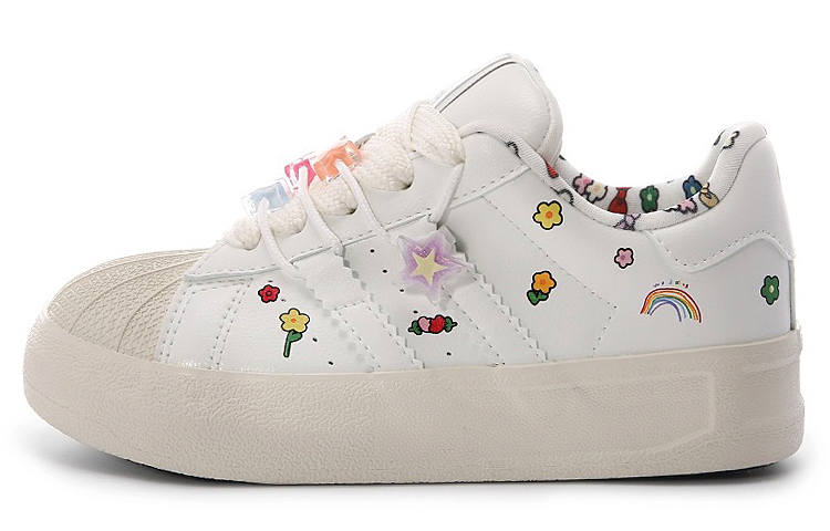 WENPU Microfiber Leather Abrasion Resistant, Lightweight, And Breathable Low top Skateboard Shoes Women's White
