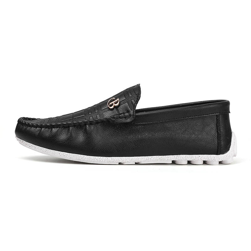 YINGLUNQISHI Cow Split Leather Casual Shoes Men's Black