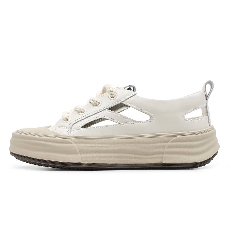QIAONAI Cow Split Leather Slip Resistant Slip Resistant Low top Skateboard Shoes Women's