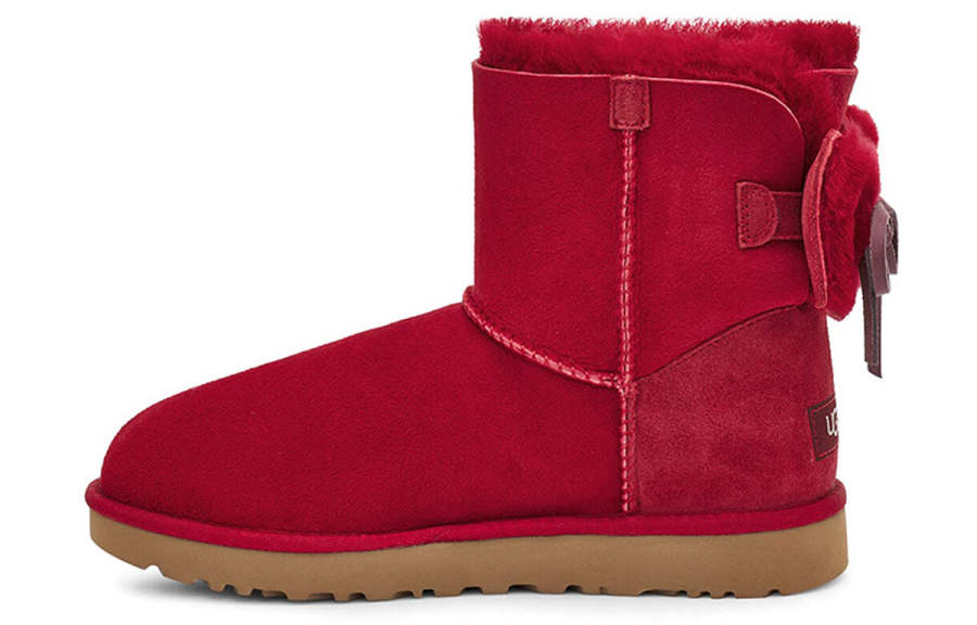 UGG UGG Classic Dudble Bow Mini Snow Boots Red Women's