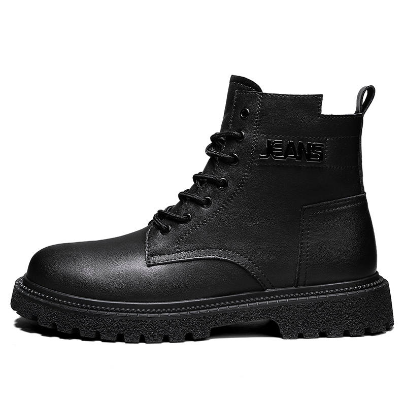 JIGONGYANG JIGONGYANG Cow Split Leather Combat Boots Men's