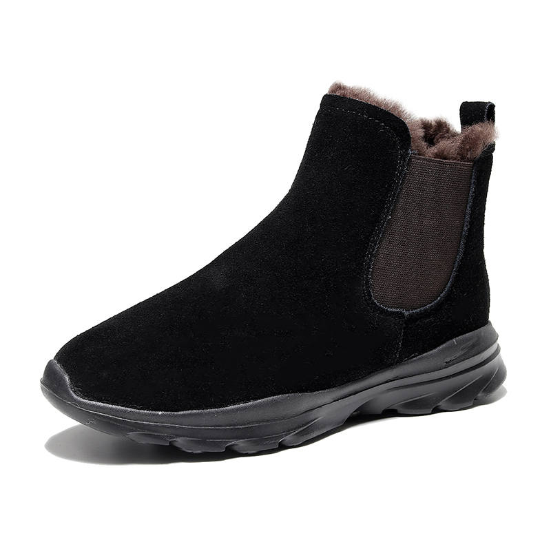 GUOLUOFEI Cow Suede Short Chelsea Boots Women's