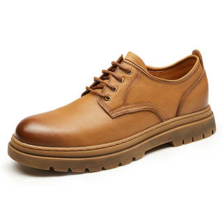 GOG Large Head Work Boots Top Grain Cow Leather Genuine Leather Casual Shoes Men's