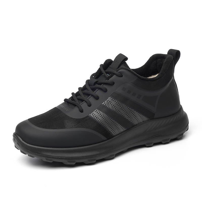 XINNUO Thermal Low top Casual Shoes Men's Black