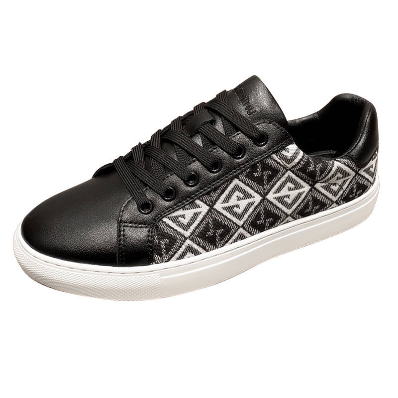 YIMINU Leather Low top Skateboard Shoes Men's