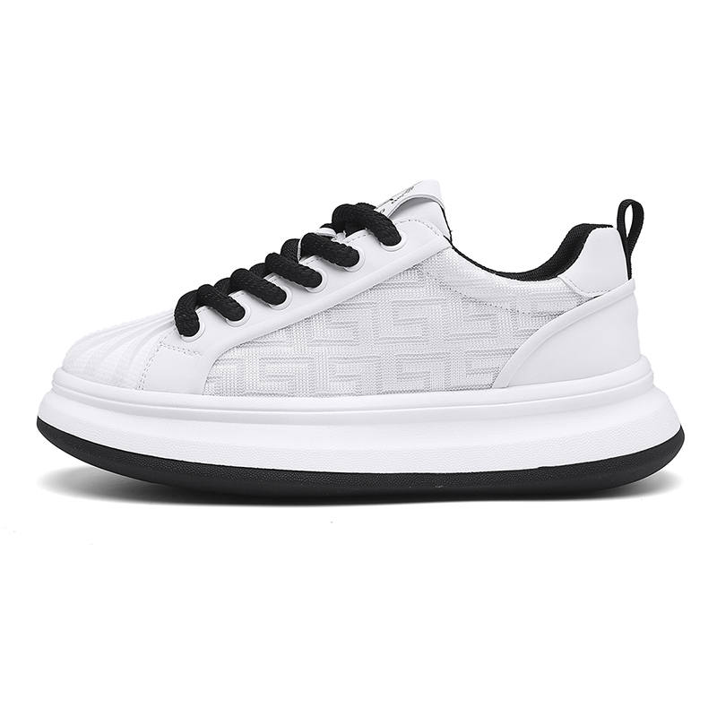JANECO Mesh, Leather Low top Casual Shoes Men's