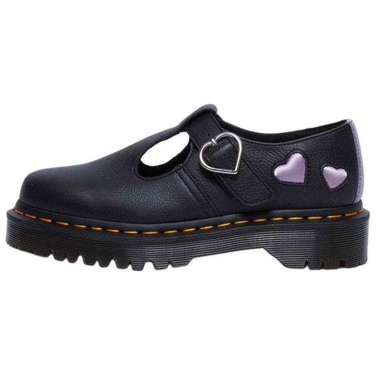 Dr.Martens Cow Leather Platform Mary Jane Shoes Women's Black