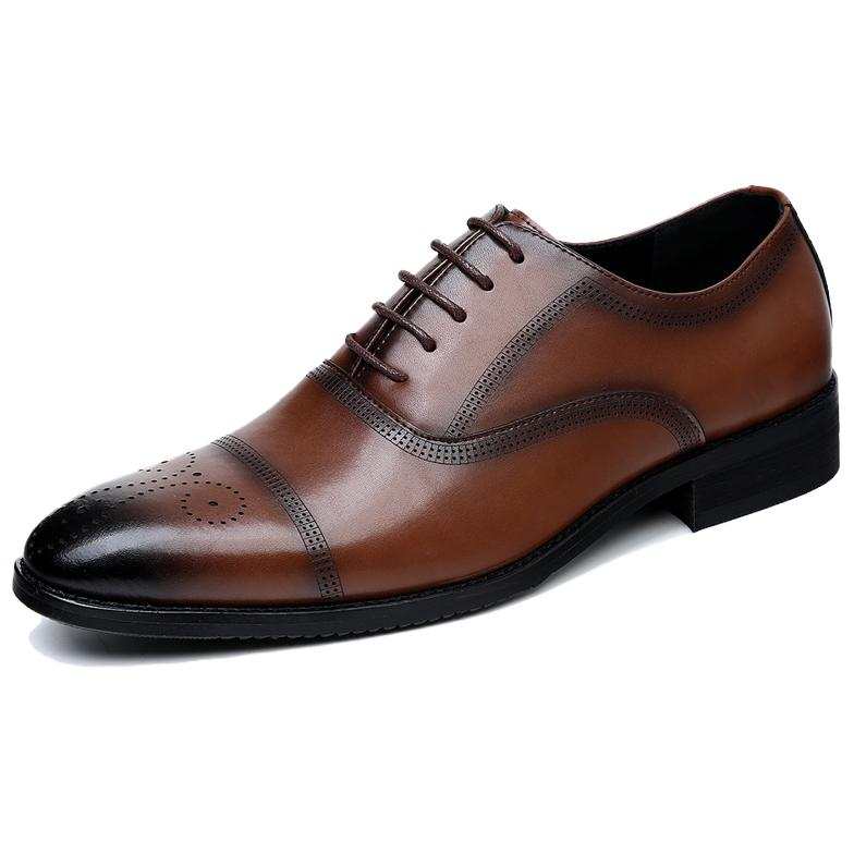 CAOZE Dress Shoes Men's Low Top Black Brown