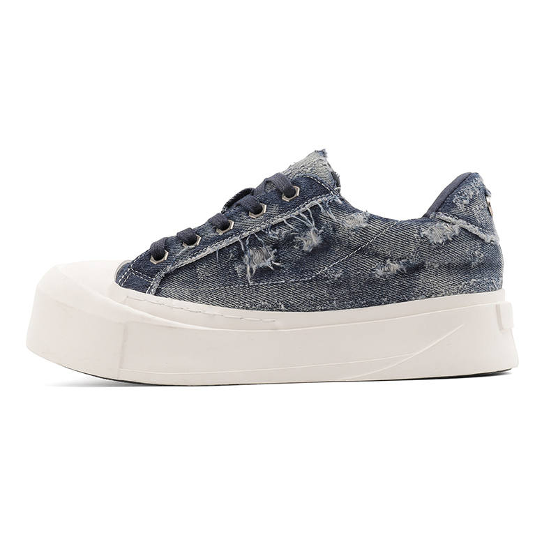 DIKENROK Denim Low top Skateboard Shoes Men's