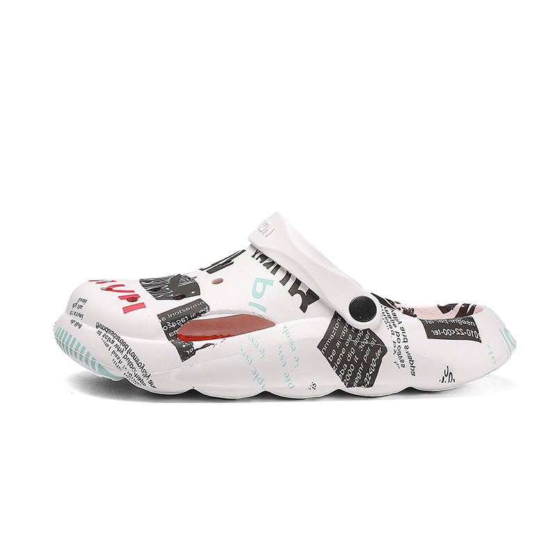 YINGLUNQISHI Closed Toe Slippers Unisex White