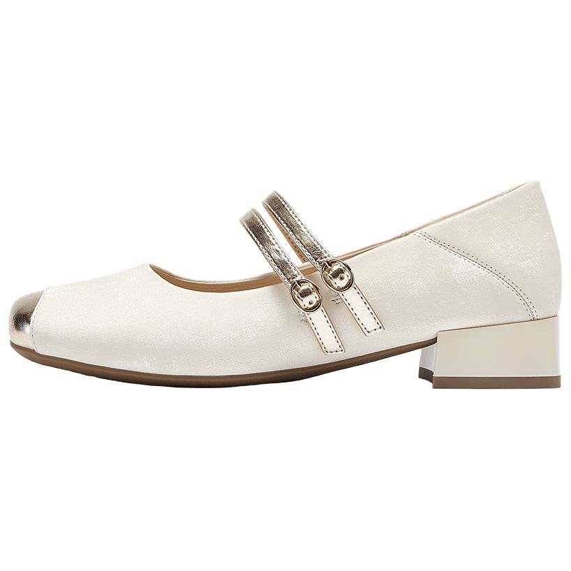 DAPHNE Mary Jane Shoes Women's Black, Skin