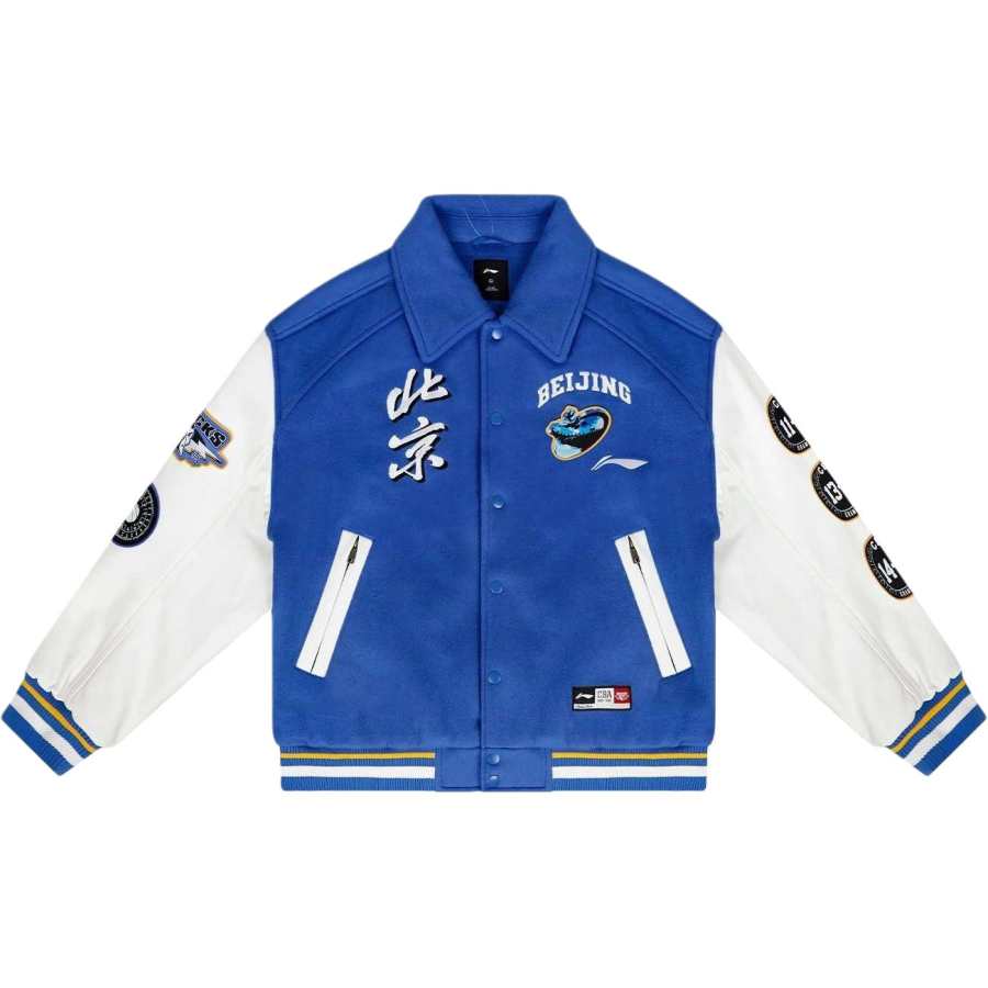 Li-Ning Li Ning Professional Basketball Collection Baseball Jacket 2025 26 Season, Beijing Team Unisex