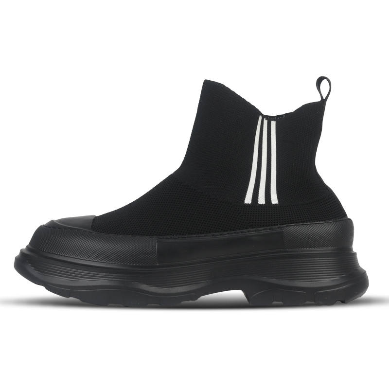 TIEKE Mesh Slip Resistant And Breathable Slip Resistant And Breathable Mid top Casual Shoes Men's Black