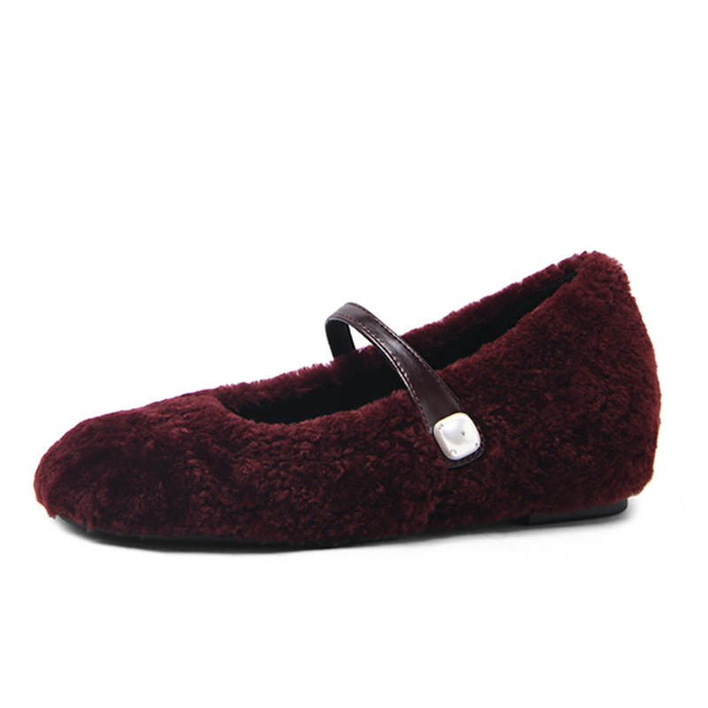 CAMEIDO Mary Jane Shoes 4cm Women's Burgundy