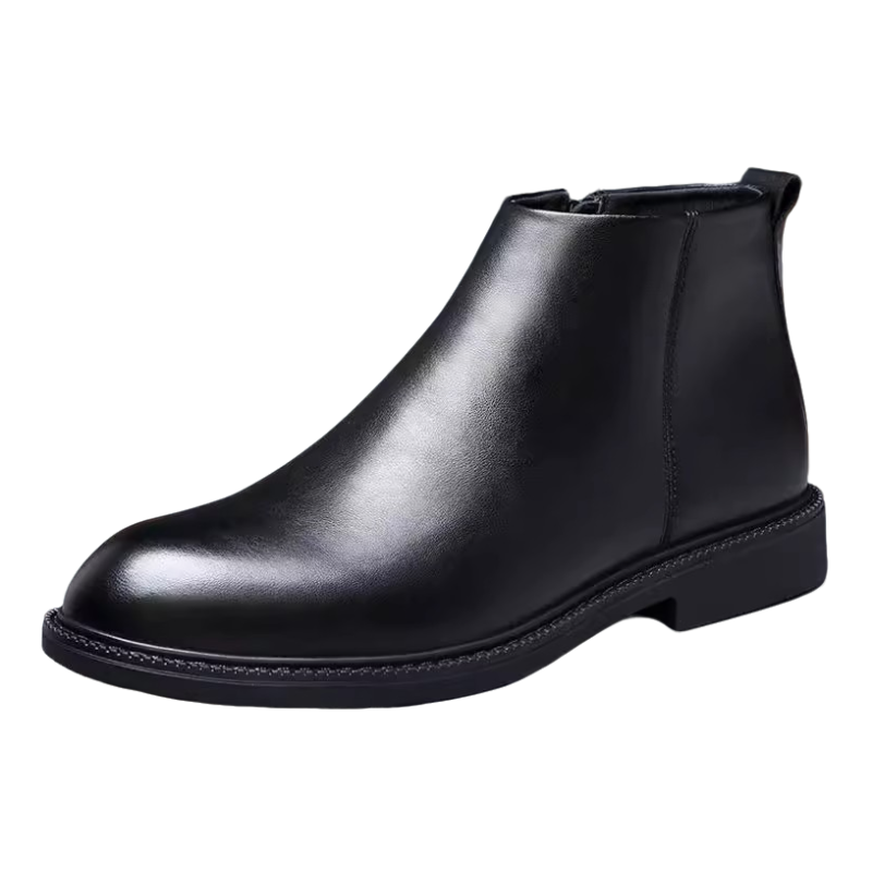 PINYI PINYI Cow Leather Ankle Boots Men's Black