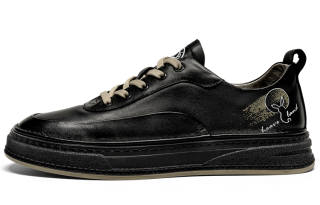 LEAVELAND Cow Leather Stylish Skateboarding Shoes Men's