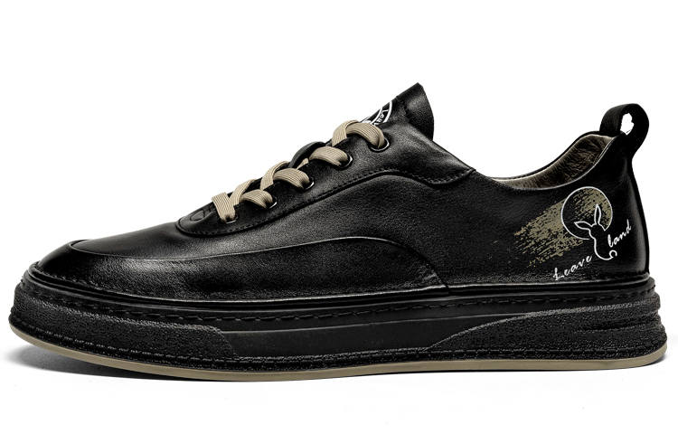 LEAVELAND Cow Leather Stylish Skateboarding Shoes Men's
