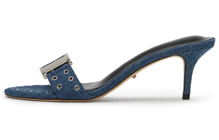 Tony Bianco Slide Slippers Women's Denim Blue
