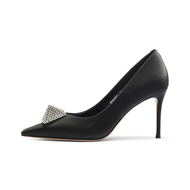 Coup De Foudre Cow Leather Slim Heel High Heels 8.5cm Women's