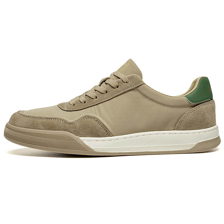 LEAVELAND Textile, Split Cow Leather Low top Skateboard Shoes Men's