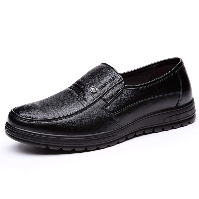 XIMO BULL Casual Leather Shoes Men's Low Top Black/Brown
